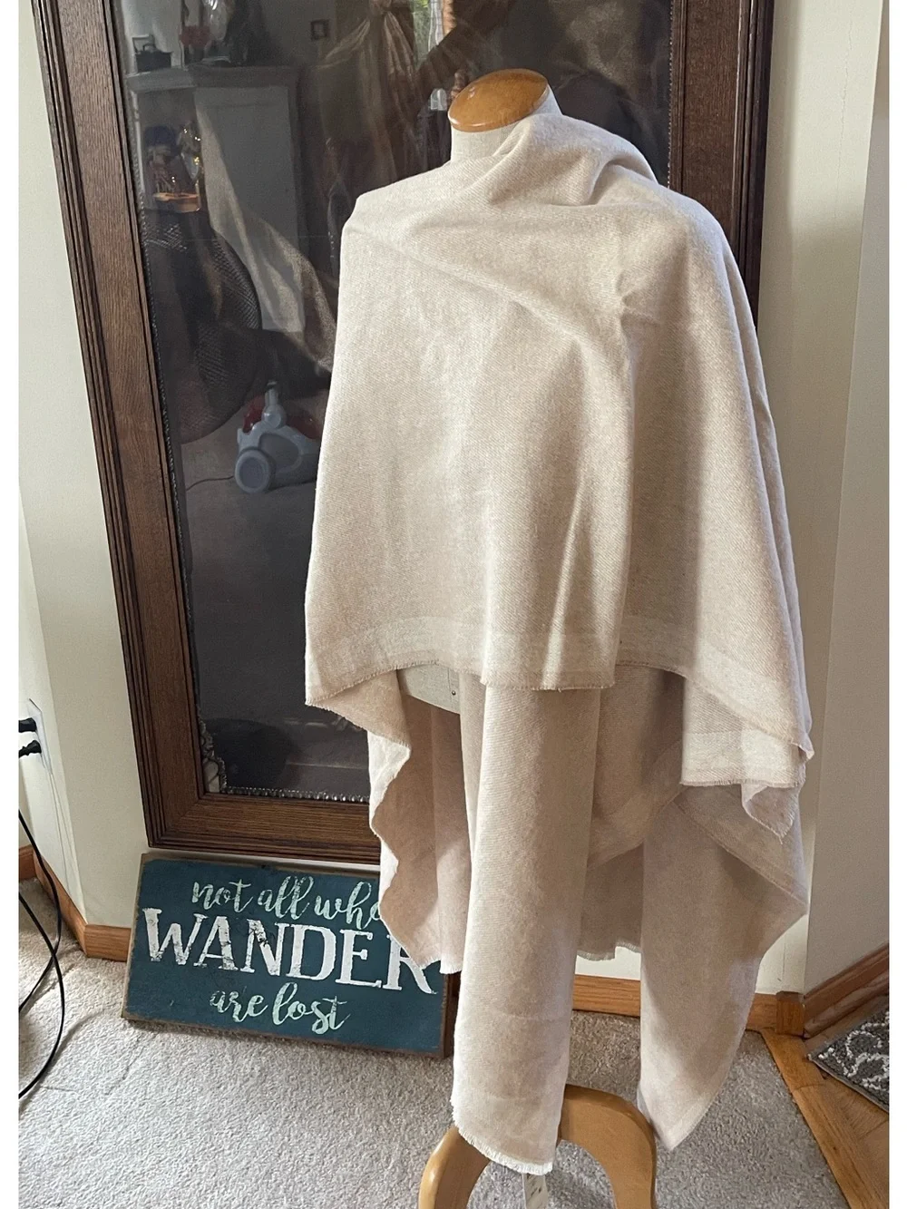 Eileen Fisher Soft Cream Draped Wrap
